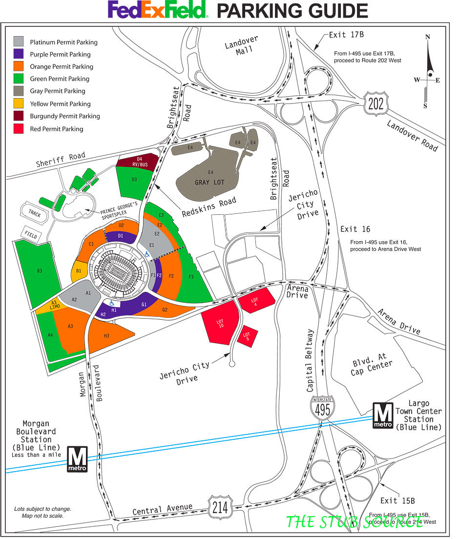 1 Bengals vs Washington Redskins 9/23 GREEN B3 LOT Parking Pass FedEx ...